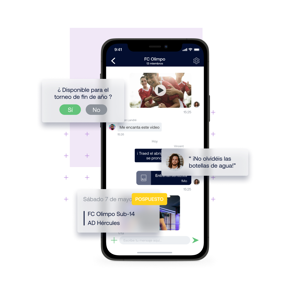 SportEasy permite gestionar la comunicación, la gestión de eventos, las estadísticas y mucho más.
