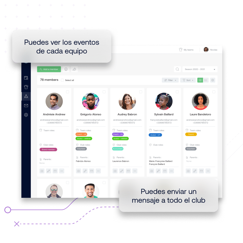 Presentación de la base de datos en SportEasy Club