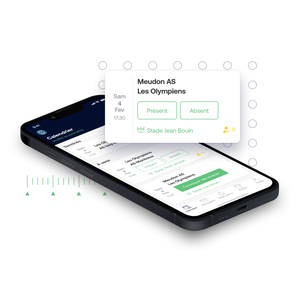 Fonctionnalité de convocations utilisée par les entraîneurs sur SportEasy