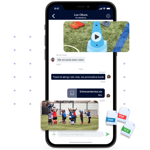 Comparte mensajes, documentos o fotos en la mensajería de SportEasy